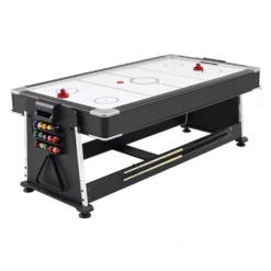 Multijuego Giratorio 4 En 1 Olimpus Tapete Rojo – (Billar, Air Hockey – Ping-Pong, Mesa Comedor) -Deves Sport Tienda 02678 2