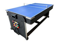 Multijuego Giratorio 4 En 1 Olimpus – Tapete Azul (Billar, Air Hockey – Ping-Pong, Mesa Comedor) -Deves Sport Tienda 2678 3