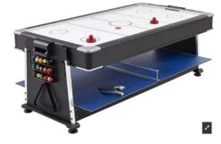 Multijuego Giratorio 4 En 1 Olimpus – Tapete Azul (Billar, Air Hockey – Ping-Pong, Mesa Comedor) -Deves Sport Tienda 2678 8