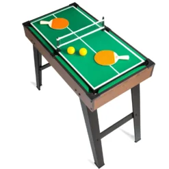 Mesa Multijuego 4 En 1 Woody (Futbolín, Billar, Ping Pong Y Air Hockey) -Deves Sport Tienda 2914 8