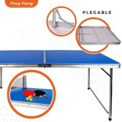 Mesa De Ping Pong Plegable (Mini) Y Mesa De Camping – Exterior E Interior – 120x60x70 – Incluye Raquetas Y Pelotas 8 Mesa De Ping Pong Plegable (Mini) Y Mesa De Camping – Exterior E Interior – 120x60x70 – Incluye Raquetas Y Pelotas -Deves Sport Tienda 4730 3 1