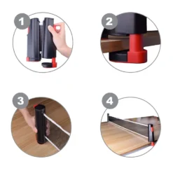 Set Poste Red De Ping Pong Retráctical Ajustable Negro/Rojo 2 Palas Y 3 Pelotas -Deves Sport Tienda 4778 1