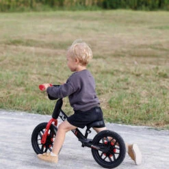 Bicicleta Sin Pedales Balance Bike Player Con Luces En Ruedas Rojo/Negro -Deves Sport Tienda 5745 1