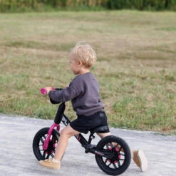 Bicicleta Sin Pedales Balance Bike Player Con Luces En Ruedas Blanco/Rosa -Deves Sport Tienda 5748 3