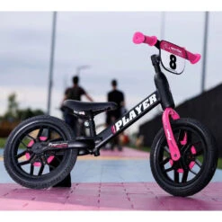 Bicicleta Sin Pedales Balance Bike Player Con Luces En Ruedas Blanco/Rosa -Deves Sport Tienda 5748 6