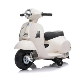 Mini Moto Vespa Eléctrica – 6v Blanco