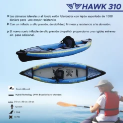 Kayak Hinchable 1 Plaza – Kohala Hawk 310 – 3.10m -Deves Sport Tienda KHS310 4