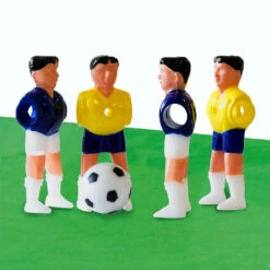 Set Jugadores De Futbolín Con Piernas Separadas Brasil Francia